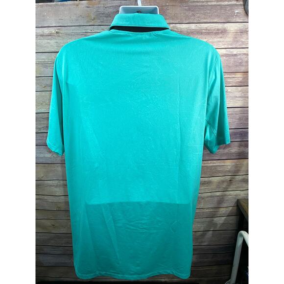 Nike Golf Polo Shirt Mens Size XL Hawaii Kapalua Golf Aqua Green Neck vent/Mesh - Picture 2 of 12